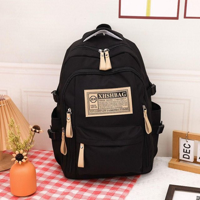 Weft Laptop-Rucksack aus wasserdichtem Nylon in Schwarz mit großer Kapazität für Schule und Reisen - Bild 1