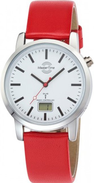 Master Time Herrenuhr, Analog-Digital, Quarz, Leder, 41 mm, Weiß - Bild 1
