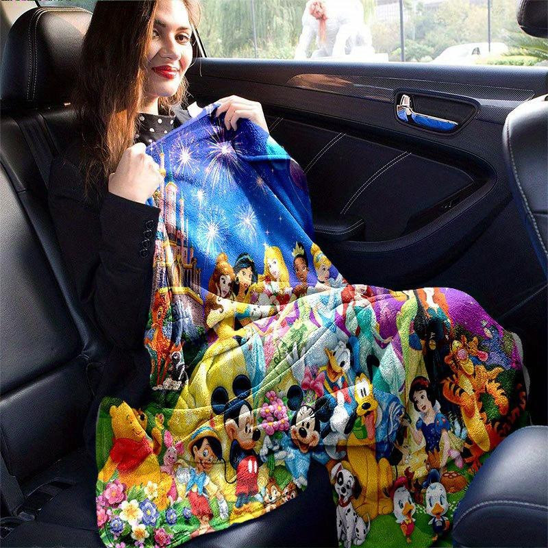 Yi Xin One Mickey und Minnie Cartoon-Decke aus Flanell, Mehrfarbig, B/H: 80 x 120 cm - Bild 6