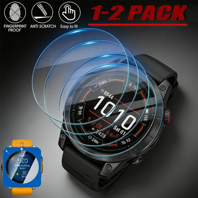 Garmin Uhrenzubehör, gehärtetes Glas, transparent, 43/47/51 mm - Bild 1