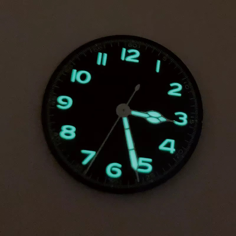 HEIMDALLR Zifferblatt, Vintage Pilot's Style, Schwarz, 28,5 mm - Bild 2