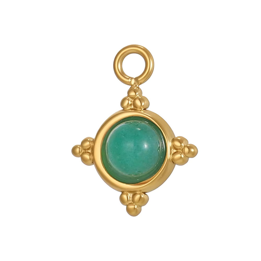 GD&GUANGDU Anhänger Kristall-Oval, Edelstahl, Gold, Damen - Bild 1