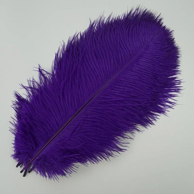 10 Stück gefärbte Straußenfedern von XQ We Wantice in Violett für Bastelarbeiten und Dekoration, Länge: 20-25 cm - Bild 1