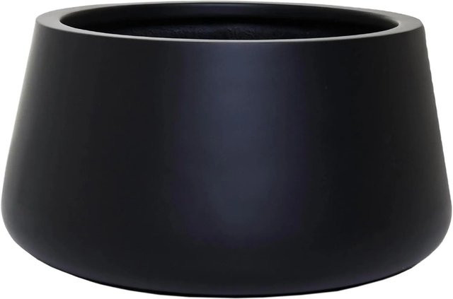 Vivanno Blumentopf Gordo aus Fiberglas in Schwarz, B/T/H: 52 x 52 x 29 cm - Bild 1