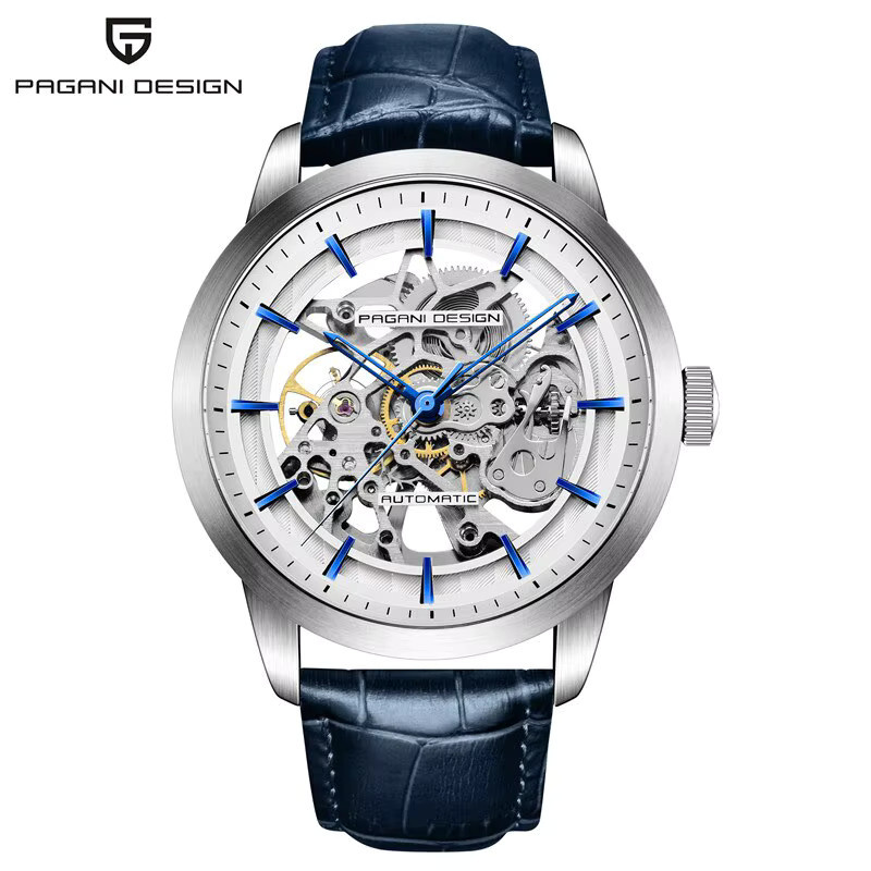 PAGANI DESIGN Armbanduhr Automatik, Edelstahl, Leder, Herren - Bild 6