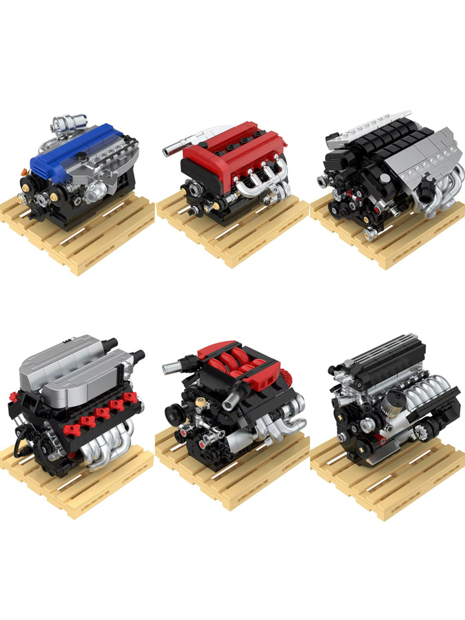 SOKUN 6-in-1 Mini-Motor-Bausteine Technisches Supercar Fahrzeugmotor-Modell - Bild 3