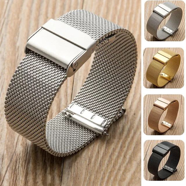 Uhrenarmband Edelstahl, Milanaise, Silber, Unisex - Bild 1