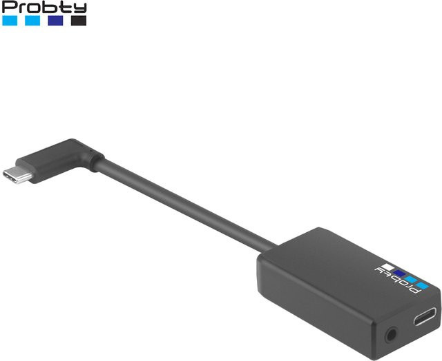 GoPro 3.5mm Mikrofon-Adapter für HERO13 PRO, HERO12, HERO11, HERO10, HERO9, HERO8, HERO7, HERO6 und HERO5 Action-Kameras in Schwarz - Bild 1
