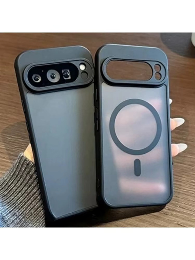 MagSafe kompatible Handyhülle für Google Pixel 11 10 Pro XL 12 7 8 9 Pro XL 10A 9A 8A Matte Armor Schutzhülle Transparent oder Schwarz - Bild 6