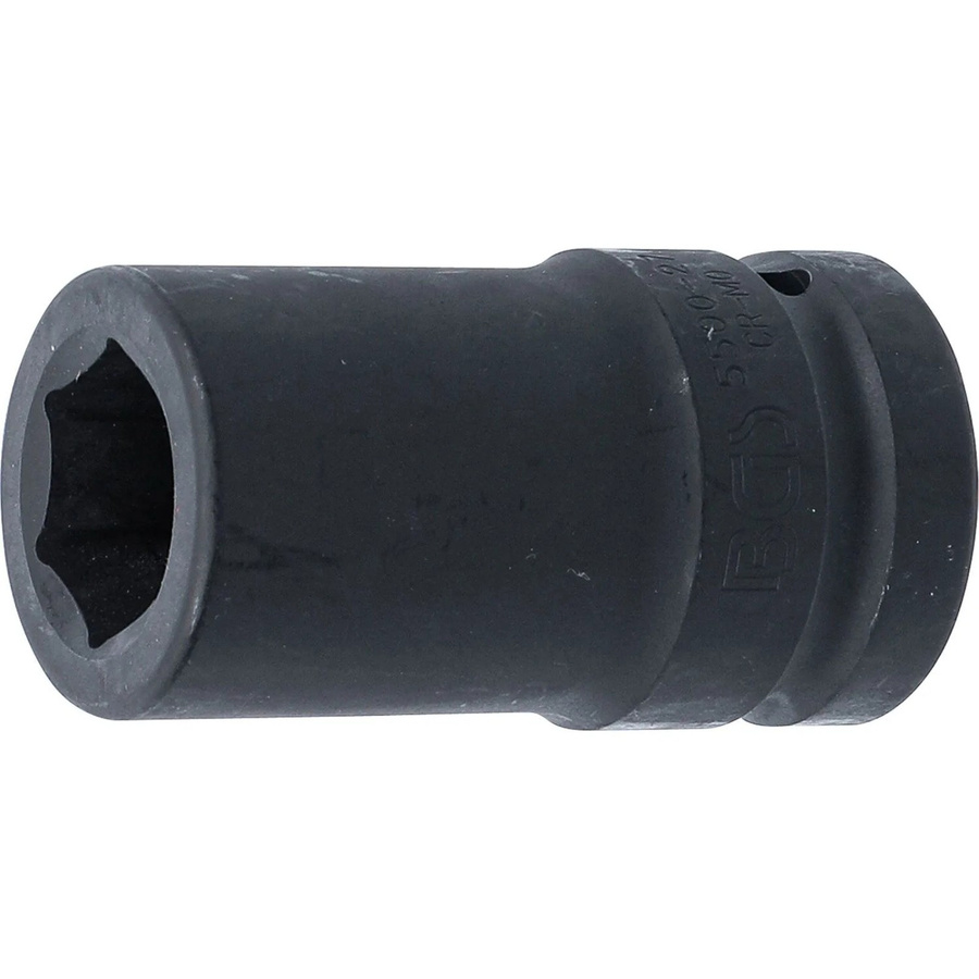 BGS Kraft-Steckschlüssel-Einsatz Sechskant tief 5500-27 mit 25 mm (1 Zoll) Innenvierkant und 27 mm Schlüsselweite - Bild 2