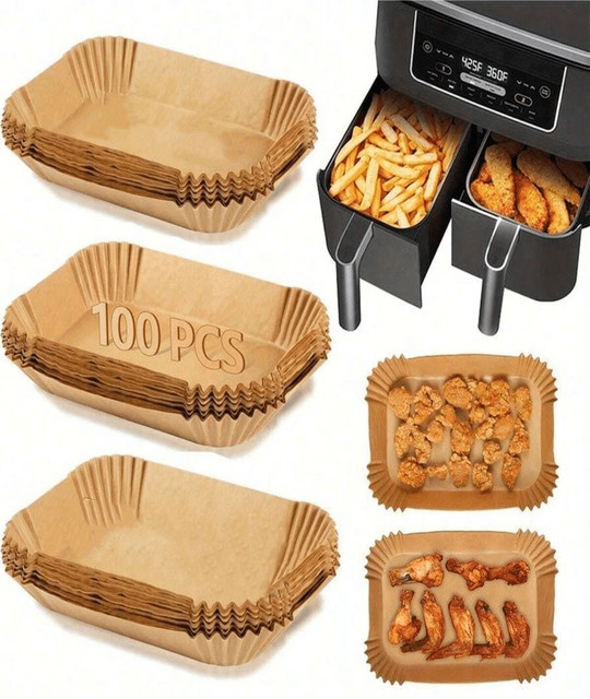 YOCITY Einweg Backpapier für die Heißluftfritteuse, runde Antihaft-Papierliner für deine Airfryer, 50/100/200 Stück - Bild 1
