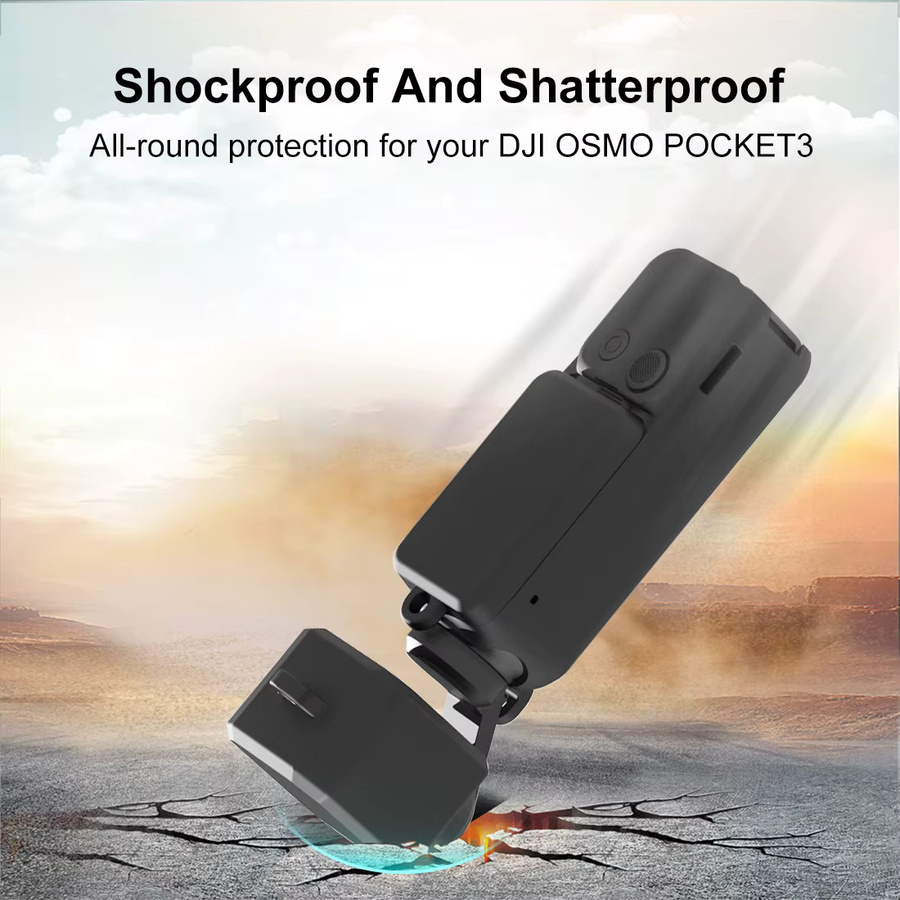 DJI Osmo Pocket 3 Silikonhülle in Schwarz mit weichem Linsenschutz und kratzfester Oberfläche - Bild 4