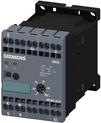 Siemens Zeitrelais 3RP2025-2AP30, 24V, Grau - Bild 1