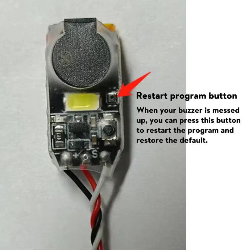 FLYWOO Finder V1.0 BB Ring Buzzer Alarm mit 100 dB und LED-Licht für Betaflight und Cleanflight Flight Controller - Bild 2