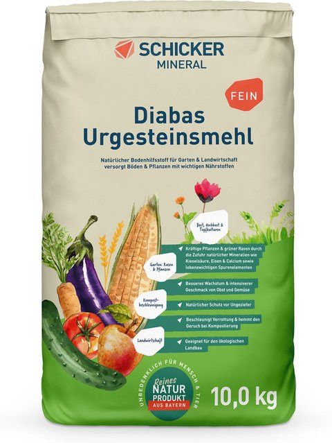SCHICKER MINERAL Diabas Urgesteinsmehl fein, 10 kg - Bild 1