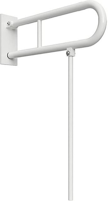 Brillantbad BELP Stützklappgriff in U-Form mit Standfuß aus Eisen in Weiß, B/T/H: 10,0 x 80,0 x 76,6 cm, 120 kg Traglast für Bad und WC - Bild 1