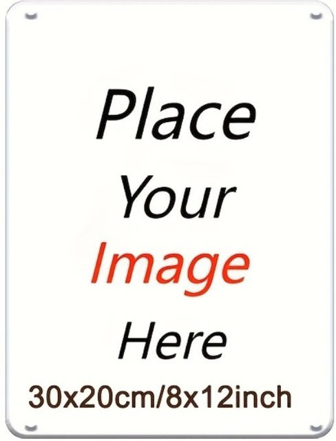 CIFBUY Metall-Wandtafel Schwarz, Rechteckig, B/H: 20,32 x 30,48 cm - Bild 1