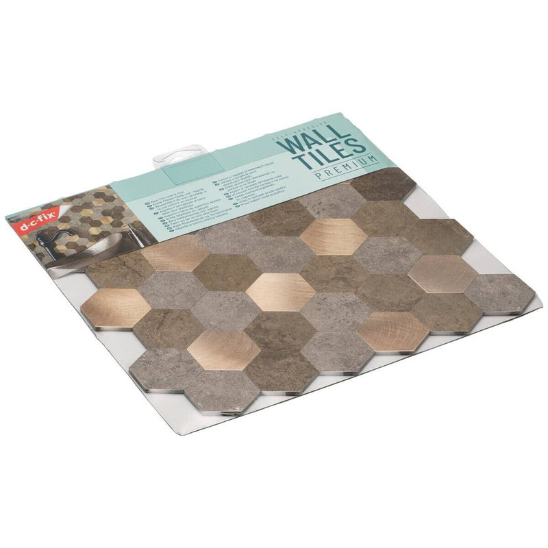 D-C-Fix Wandfliesen in Bronze mit Naturstein-Optik für Küche und Bad B/H: 28,8 x 29 cm - Bild 2