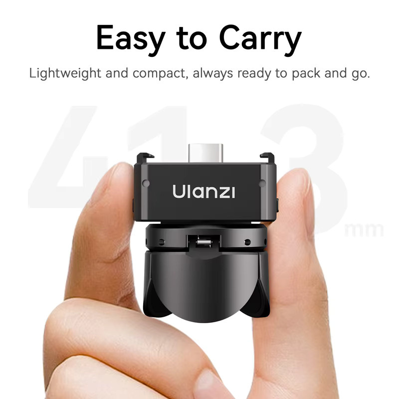 Ulanzi PK-08 Pocket 3 Mini-Stativ und PK-11 Arri-Ortungsbasis in Schwarz für DJI Osmo Pocket 3 für Livestreaming, Vlog und Reisefotografie - Bild 5