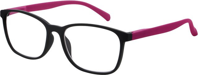 Quickreader Lesebrille, Vollrand, rechteckig, Kunststoff, purple, black - Bild 1
