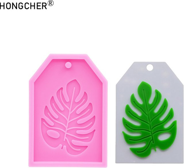 HONGCHER Silikonform Schildkrötenblatt in Pink für DIY Schokolade, Kuchen und Dessert-Dekoration - Bild 1