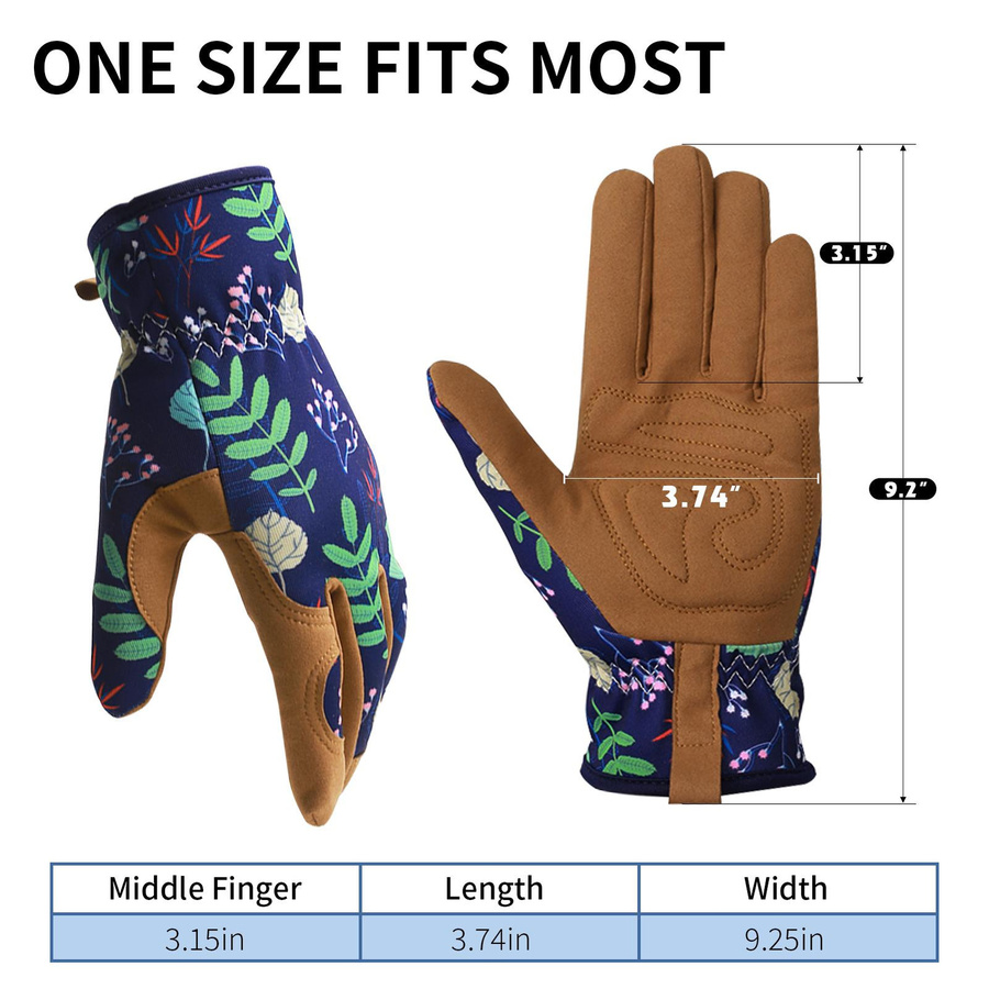 Yiran Gartenarbeitshandschuhe aus Mikrofaserleder für professionelles Unkrautjäten und Pflanzenbeschneiden, 1 Paar - Bild 1