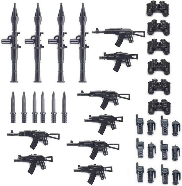Militärwaffen-Set Spezialeinheiten-Waffen Soldat MOC SWAT Mini-Actionfiguren, Modellbaukasten, ab 14 Jahren - Bild 1