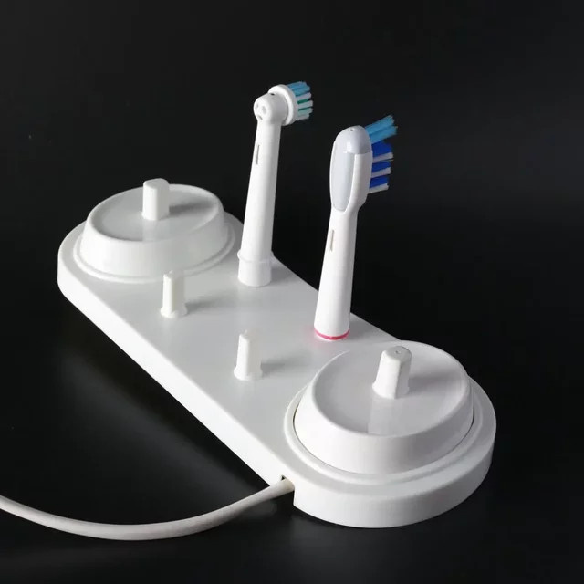 Oral B Elektrische Zahnbürstenhalterung Badezimmerständer mit Ladeloch in Weiß - Bild 1