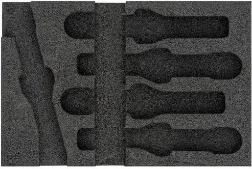 Hazet 2K-Weichschaum-Einlage 163-467L in Schwarz, Breite: 11,4 cm, Tiefe: 17,2 cm - Bild 1