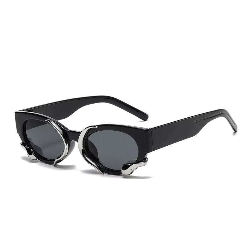 ZUIDID Sonnenbrille Cat Eye, Vollrand, Kunststoff, Schwarz, Unisex - Bild 2