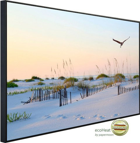 papermoon Infrarotheizung EcoHeat Weisser Sand Florida Beach in Bunt mit Matt-Effekt, App-Steuerung und Überhitzungsschutz - Bild 1