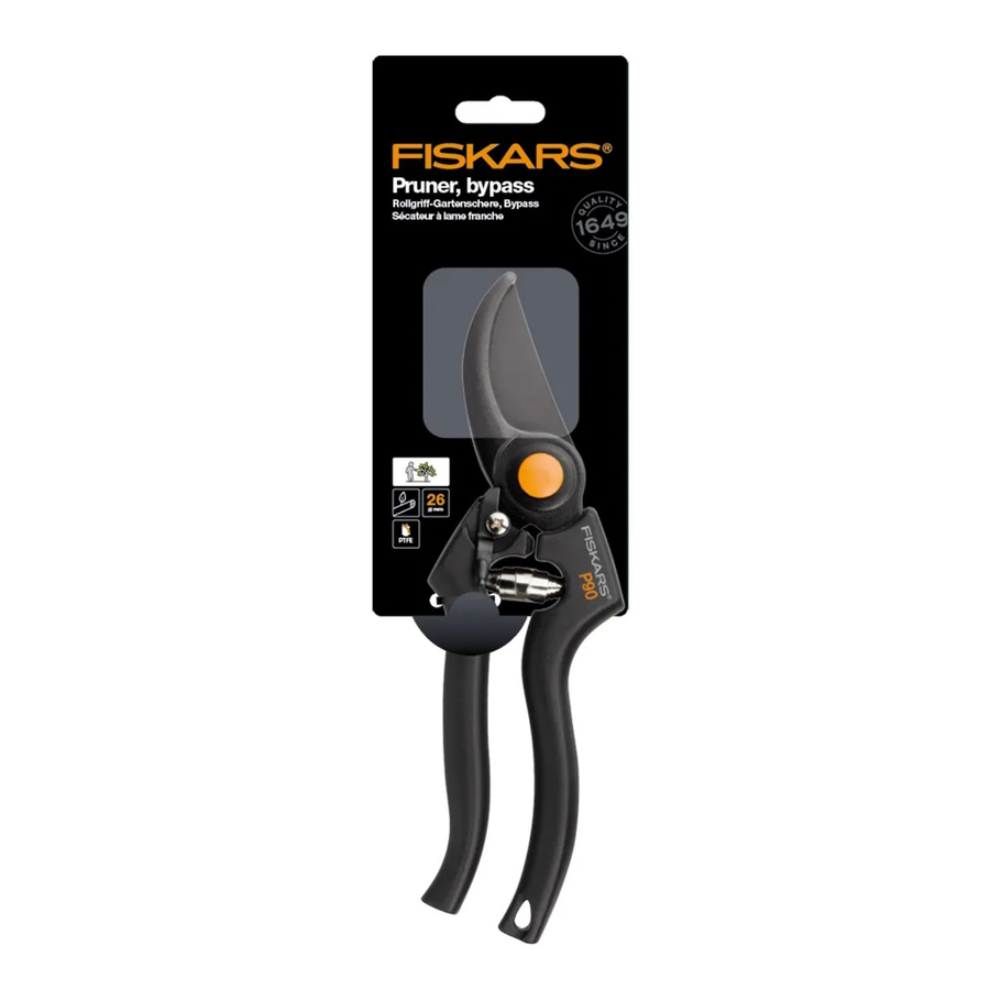 Fiskars Pro Bypass-Gartenschere mit rostfreiem Stahl und ergonomischem Griff in Schwarz und Orange - Bild 3