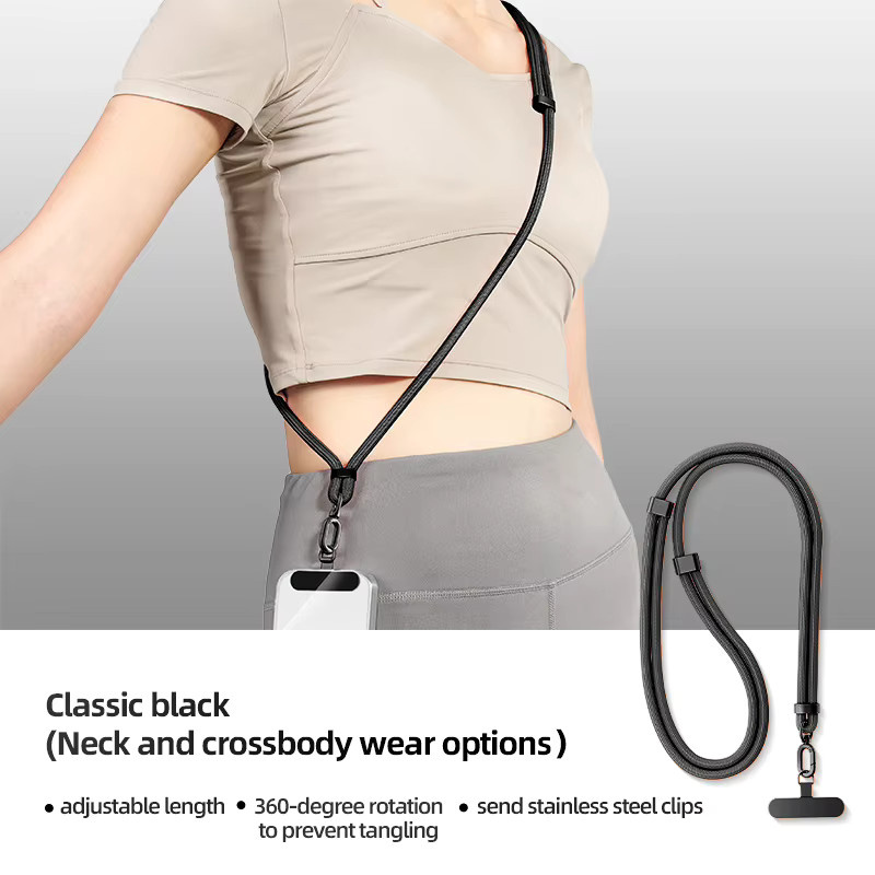 EOENKK Telefon-Lanyard in Pink, verstellbares Crossbody-Handyband mit abnehmbarem Halsband und Kartenclip für deine Handyhülle - Bild 5