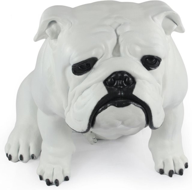 Art-Dog Englische Bulldogge Hundestatue in Lebensgröße im Maßstab 1:1 aus Harz in Bronze-Optik - Bild 1