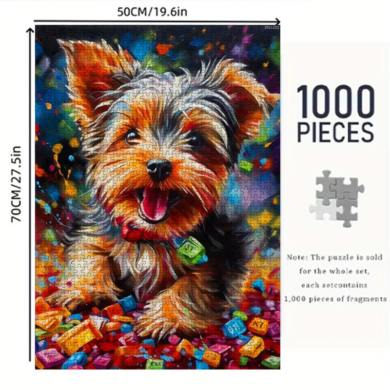 AZNM Papierpuzzle Yorkshire-Terrier, 1.000 Teile - Bild 4