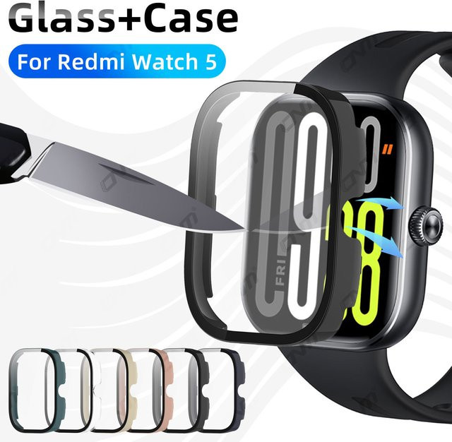 Xiaomi Redmi Watch 5 Zubehör, Glas + Hülle, Silikon, Schwarz, Unisex - Bild 1