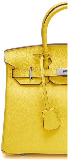 Handtasche Leder, Damen, 20cm, yellow - Bild 1