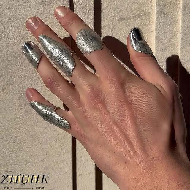 ZHUHE Multi-Finger-Statement-Ringe, Vintage-Stil, Unisex - Bild 1