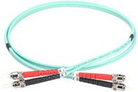 Digitus LWL Patchkabel Duplex Multimode OM3 ST auf ST Glasfaser Anschlusskabel 50/125 µm in Turquoise und Multicolour - Bild 1