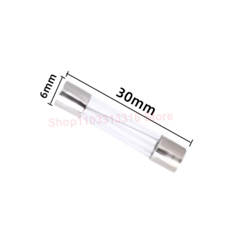 SHJJDA Glas-Schnellsicherungen 250V transparent, 10er Set, B/H/T: 6 x 30 mm - Bild 2
