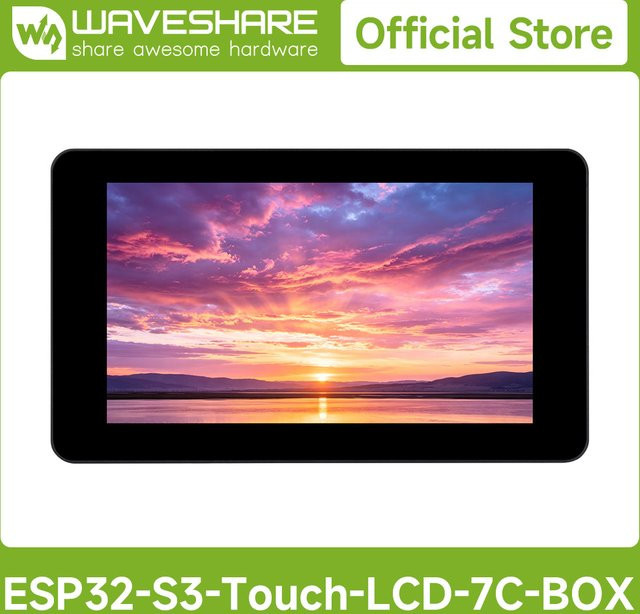 Waveshare ESP32-S3 7-Zoll AI Voice Touch Display Entwicklungsboard in Schwarz mit IPS-Display und 5-Punkt-Touch sowie Wi-Fi Unterstützung - Bild 1