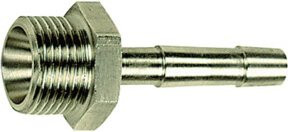 Riegler Einschraubschlauchtülle aus Messing in Silber, G 3/8 a., für Schlauch LW 8 - Bild 1