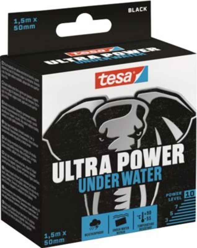tesa Montageband Ultra Power Under Water, schwarz, Breite: 50 mm, Länge: 1,5 m - Bild 2