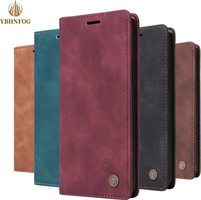 Luxus Leder-Flip-Handyhülle als Brieftaschenhülle für Samsung Galaxy S10 Plus S20 S21 FE S22 S23 S24 S25 S26 Ultra Note 20 Ultra in Schwarz - Bild 1