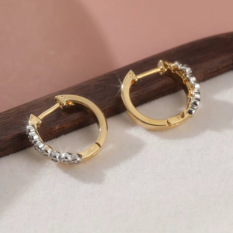 Creolen Futz, Zirkonia, Gold, Damen - Bild 2
