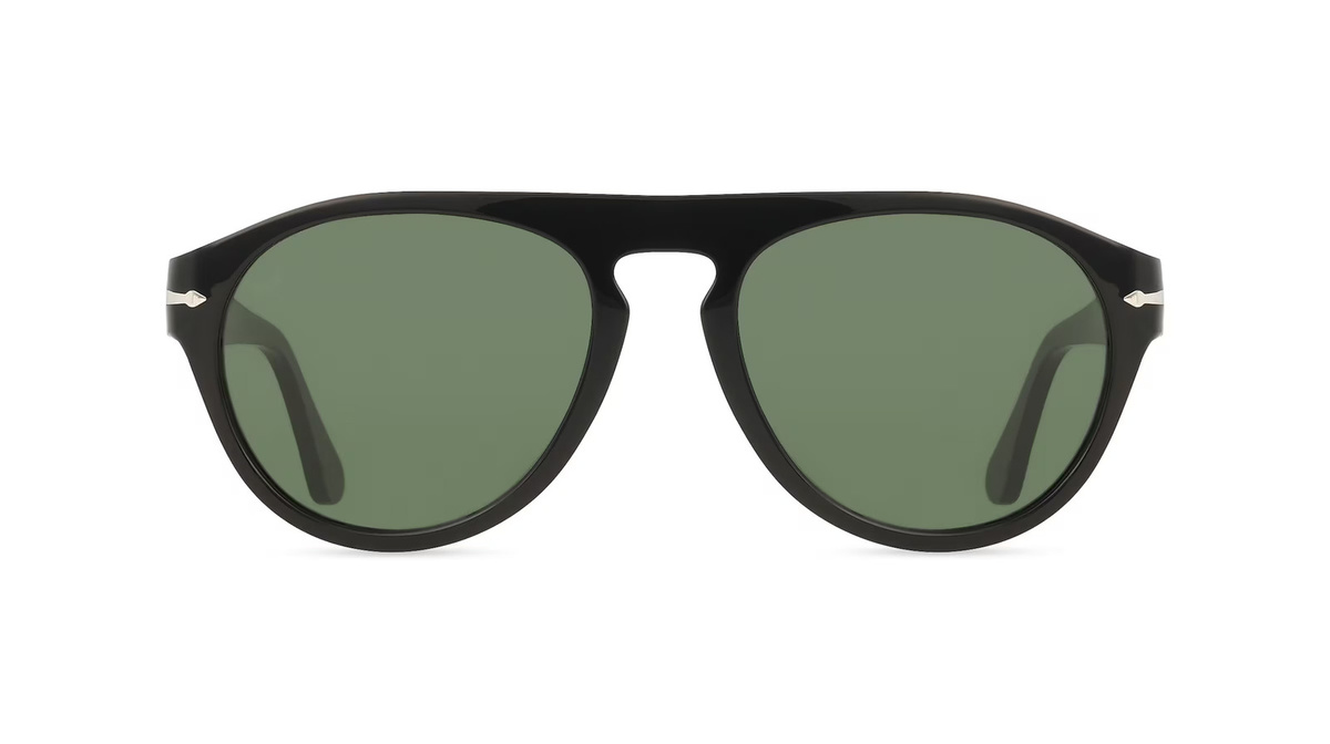 Persol PO3370S Sonnenbrille Pilot, Vollrand, Acetat, Unisex, schwarz, green - Bild 1