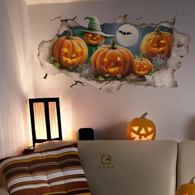 BRUP Halloween Wandaufkleber aus Vinyl in Multicolour für deine Heimdekoration - Bild 1