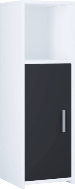 Midischrank Zalo VCM Möbel in Weiß und Schwarz B/H/T: 30 x 95 x 30 cm - Bild 1