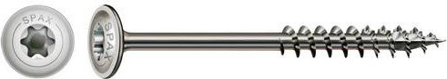 Spax Holzschraube T-STAR plus Edelstahl A2 in Silber, Durchmesser: 6 mm, Länge: 100 mm, 100 Stück - Bild 1