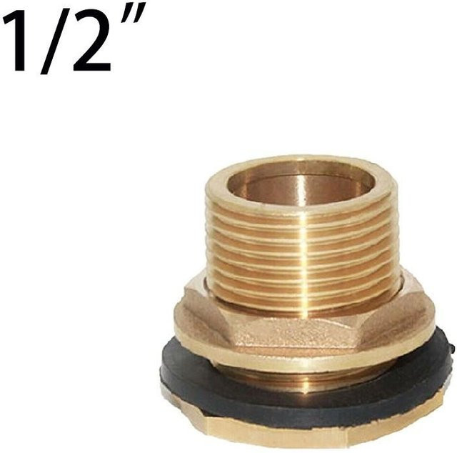 Treasure Home Click-Lock-Verbindungsstück 1/2 Zoll Bib-Hahn Wassertank-Anschluss aus Messing in Gold - Bild 1